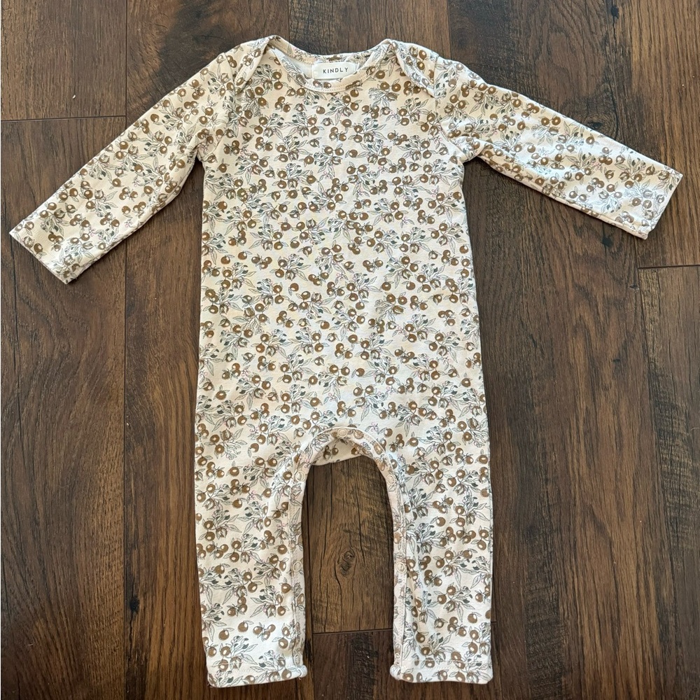 Kindly Cream Floral Print Kids One-Piece